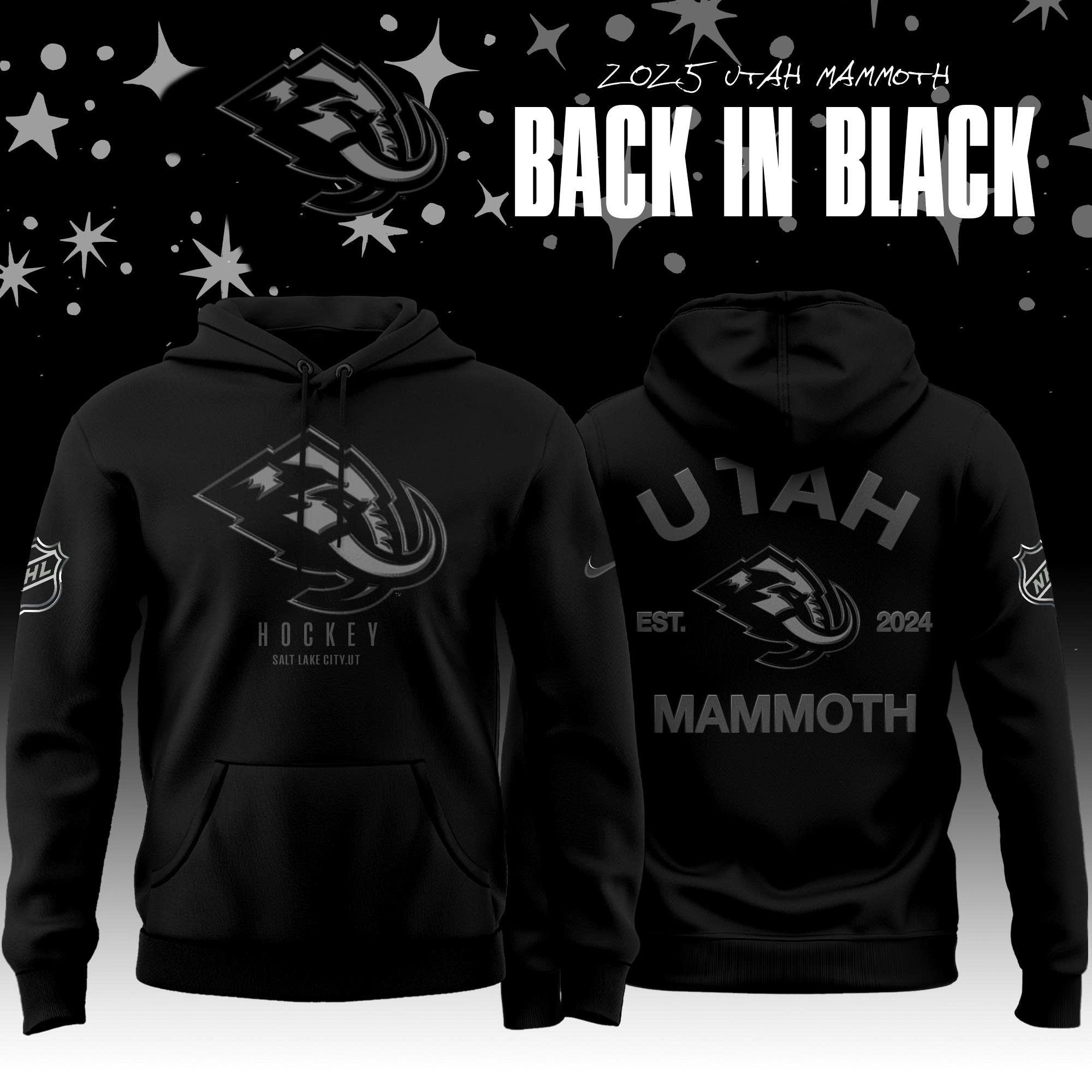 _ Utah Mammoth x Back In Black Special Edition Hoodie 2025
