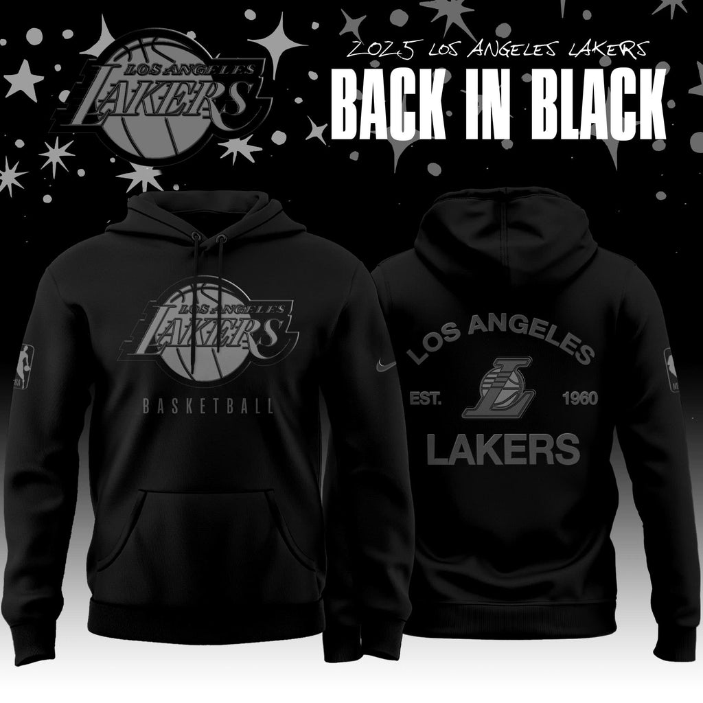 _ Los Angeles Lakers Back In Black 2025 Special Edition Hoodie