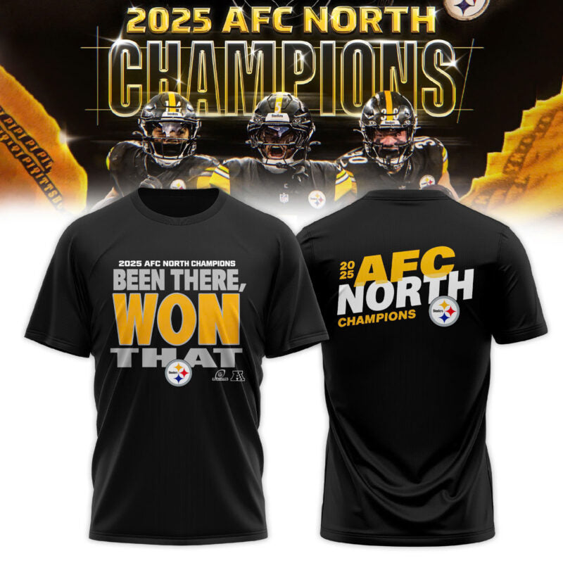 _ Pittsburgh Steelers 2025 AFC North Division Champions Locker Room T-Shirt