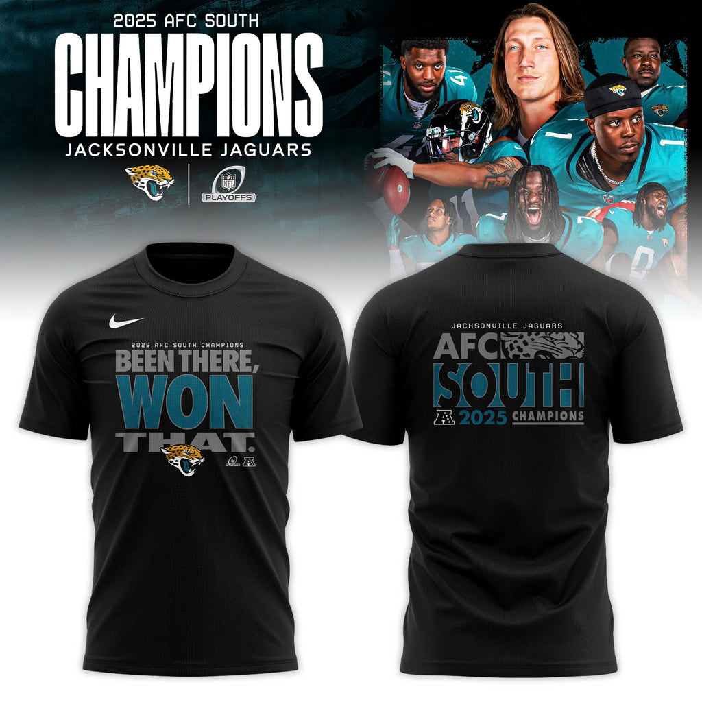 Jacksonville Jaguars 2025 AFC South Division Champions Locker Room T-shirt