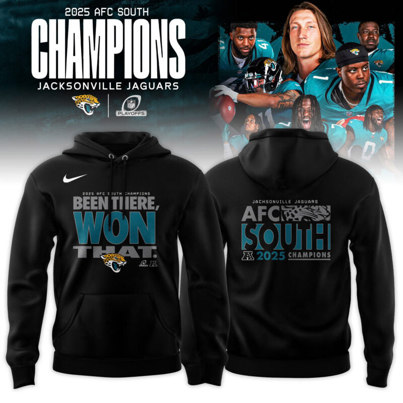 Jacksonville Jaguars 2025 AFC South Division Champions Locker Room Hoodie