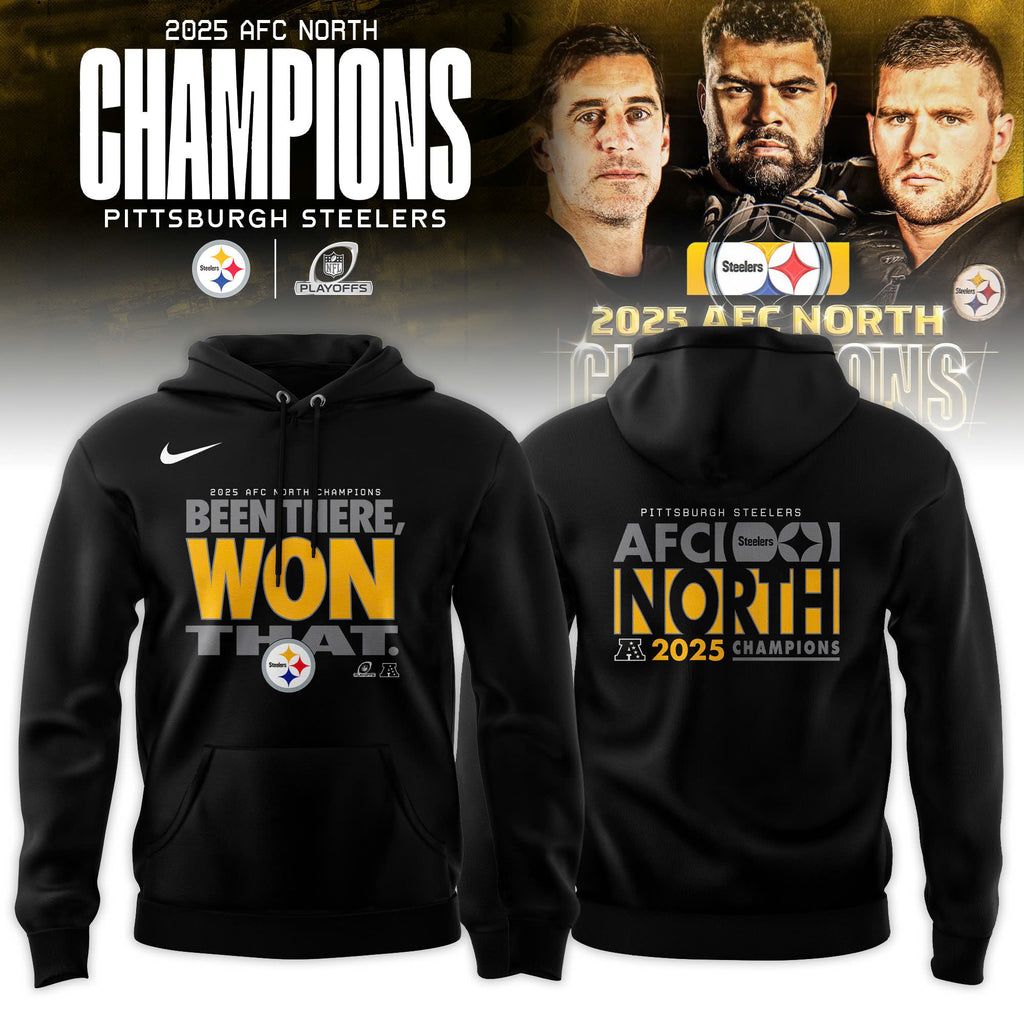 Pittsburgh Steelers 2025 AFC North Division Champions Locker Room Hoodie