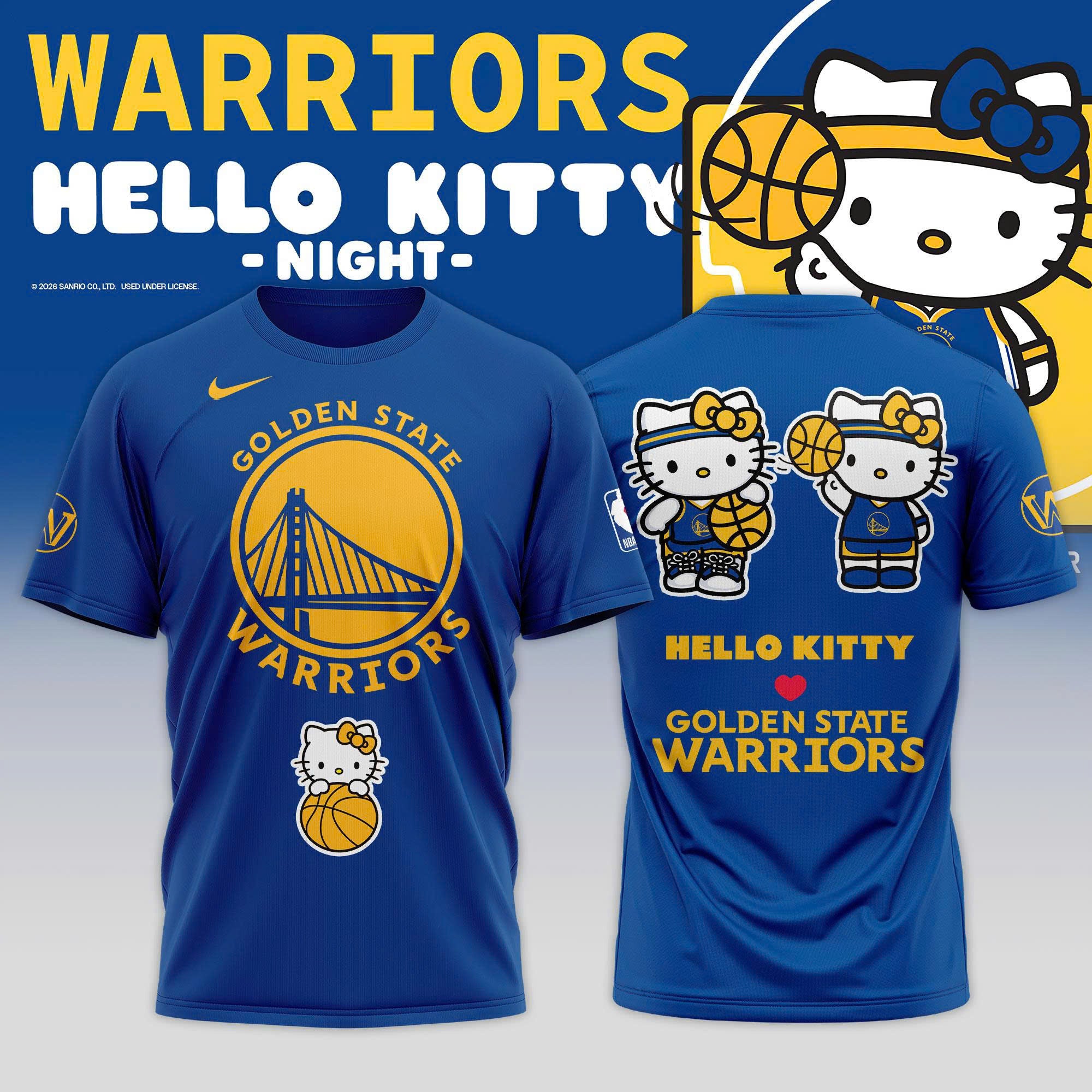 _ Golden State Warriors x Hello Kitty Night 2026 Special Edition T-shirt