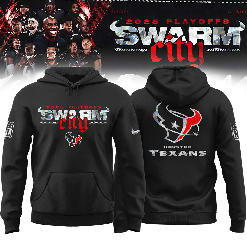 _ Houston Texans 2025 NFL Playoffs S.W.A.R.M. City Special Edition Hoodie