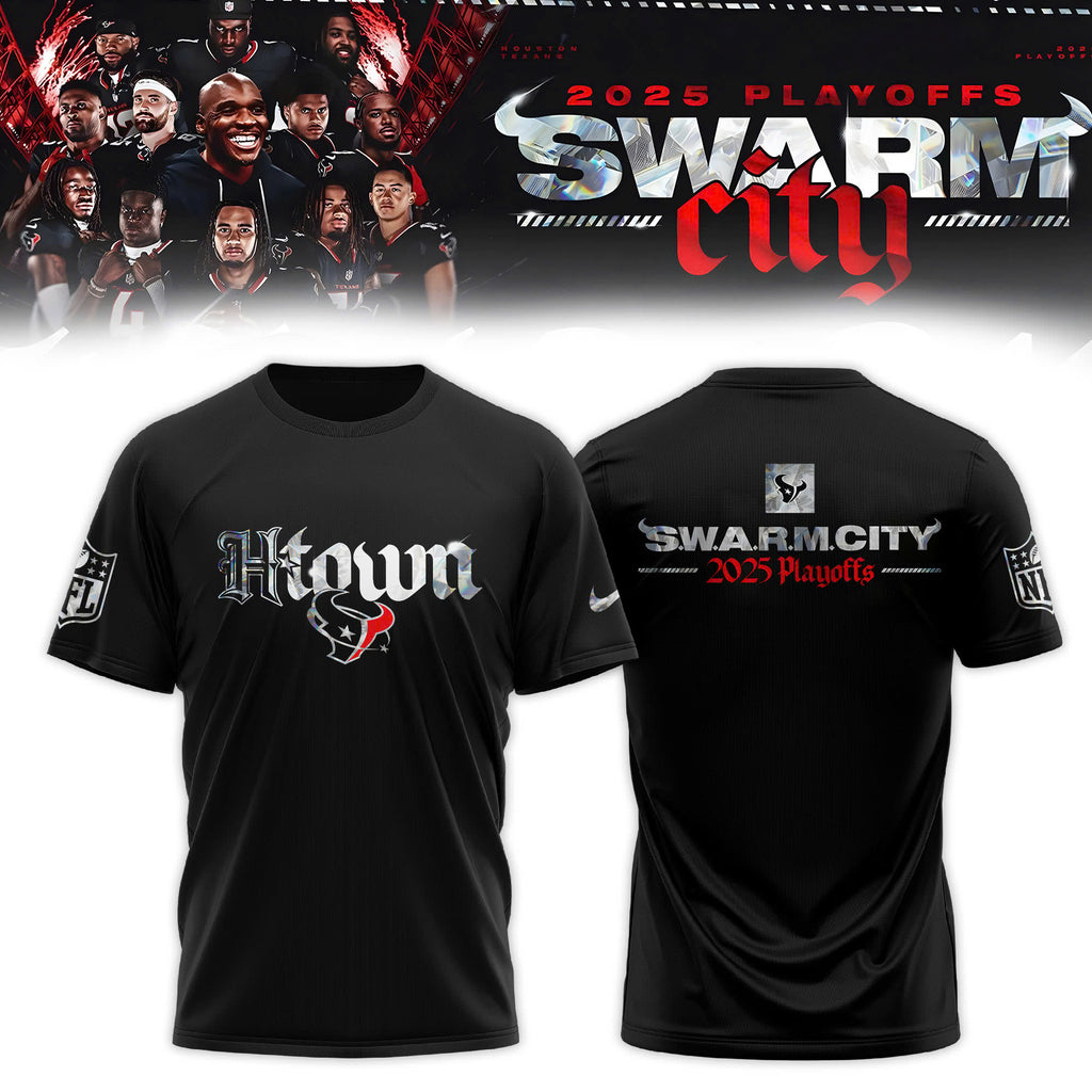 _ Houston Texans 2025 NFL Playoffs S.W.A.R.M. City Special Edition T-shirt