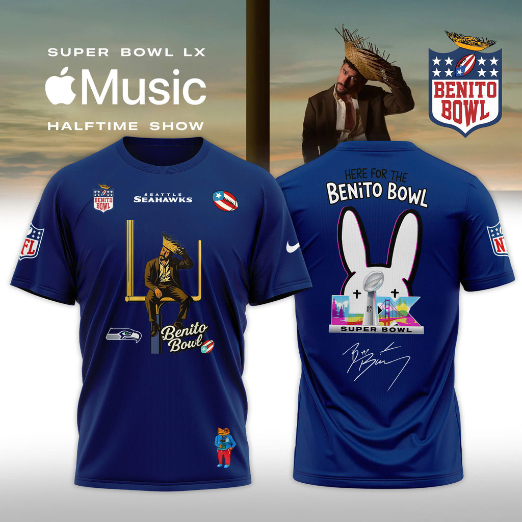 Seattle Seahawks x Bad Bunny 2026 Super Bowl LX Halftime Show Special Edition T-shirt