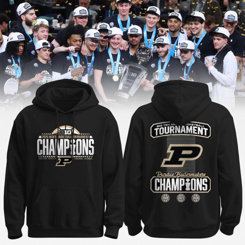Purdue 2026 BIG Ten Men's Basketball Tournament Champions Locker Room Hoodie