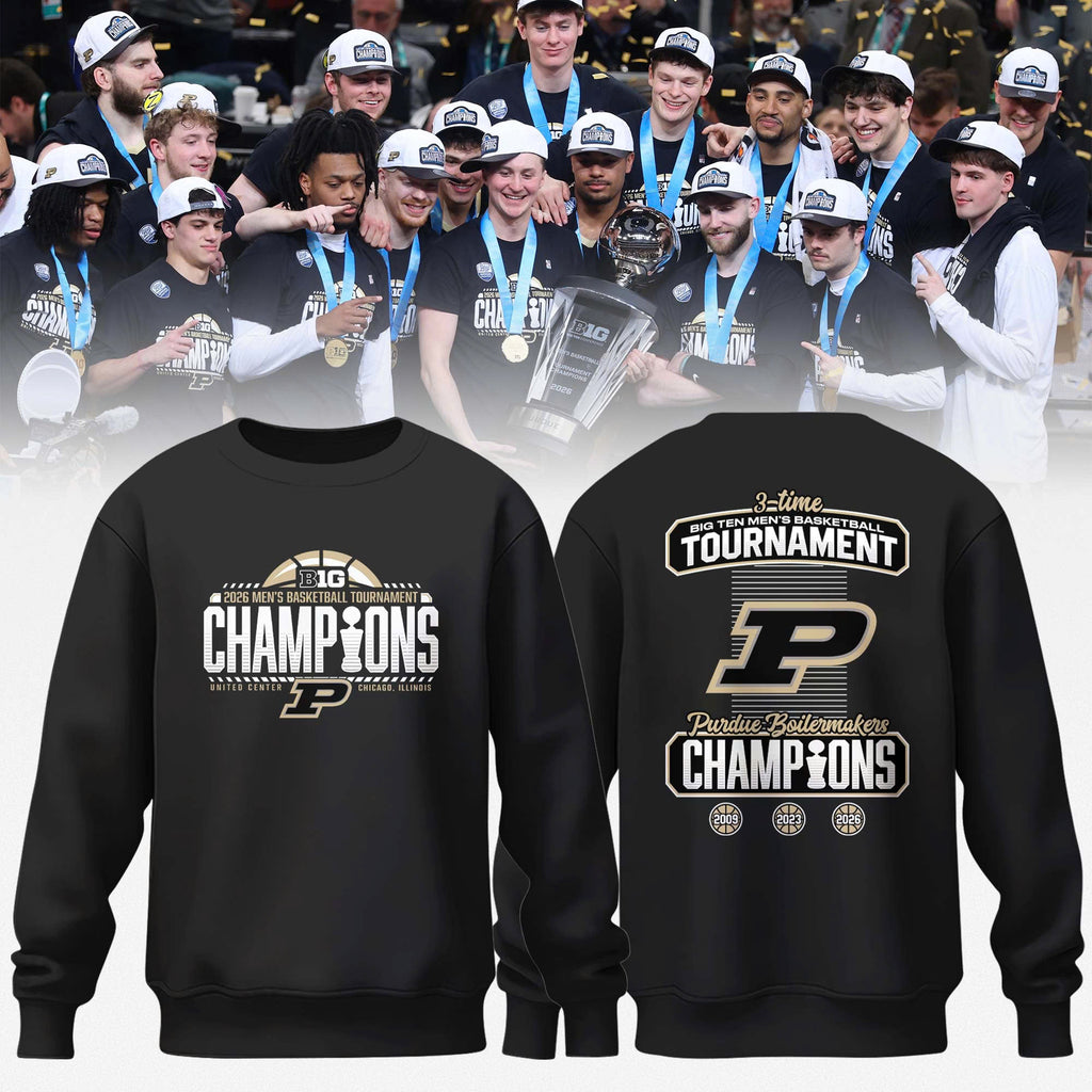 Purdue 2026 BIG Ten Men's Basketball Tournament Champions Locker Room Sweatshirt