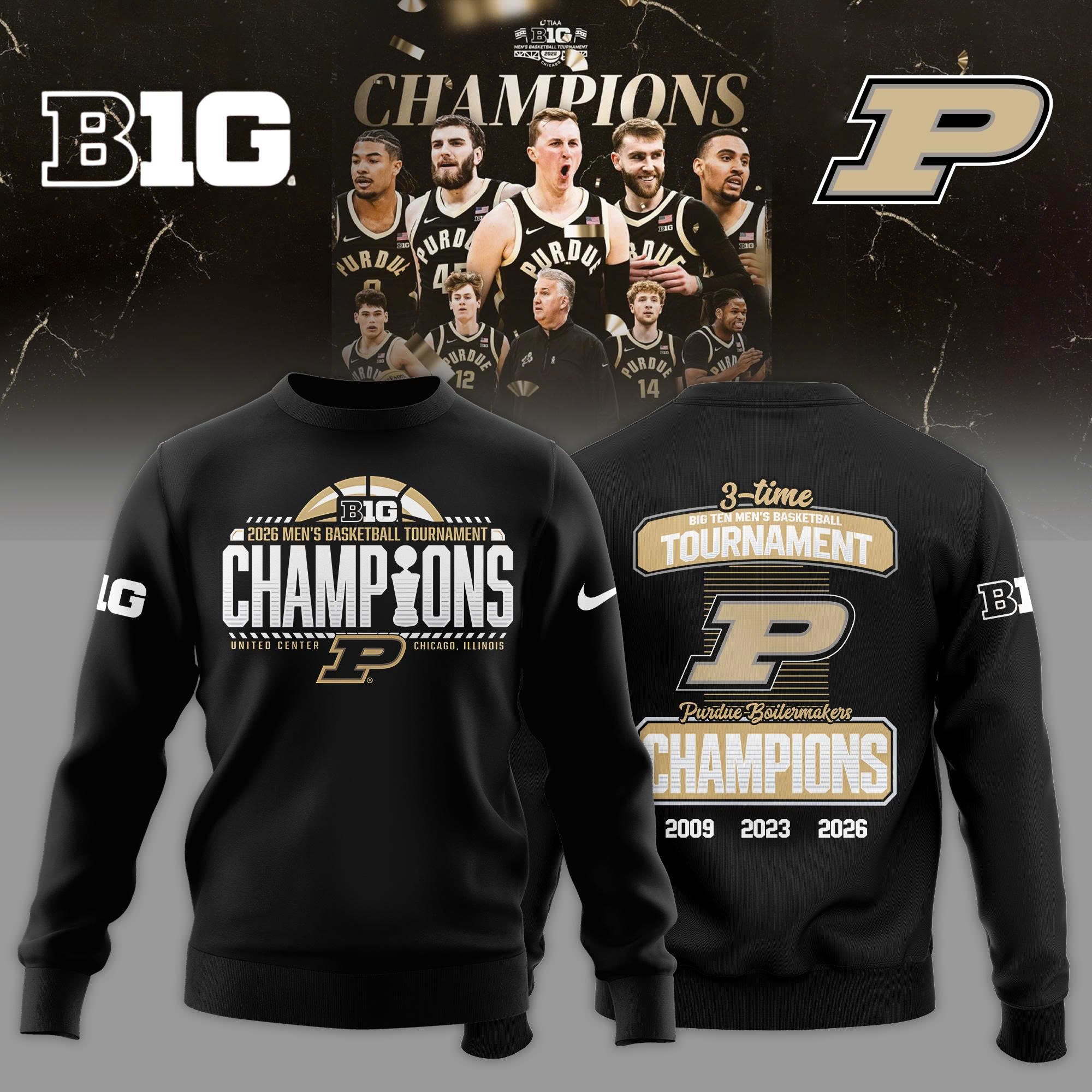 PB 2026 Big Ten Men's Basketball Tournament Champions Locker Room Sweatshirt