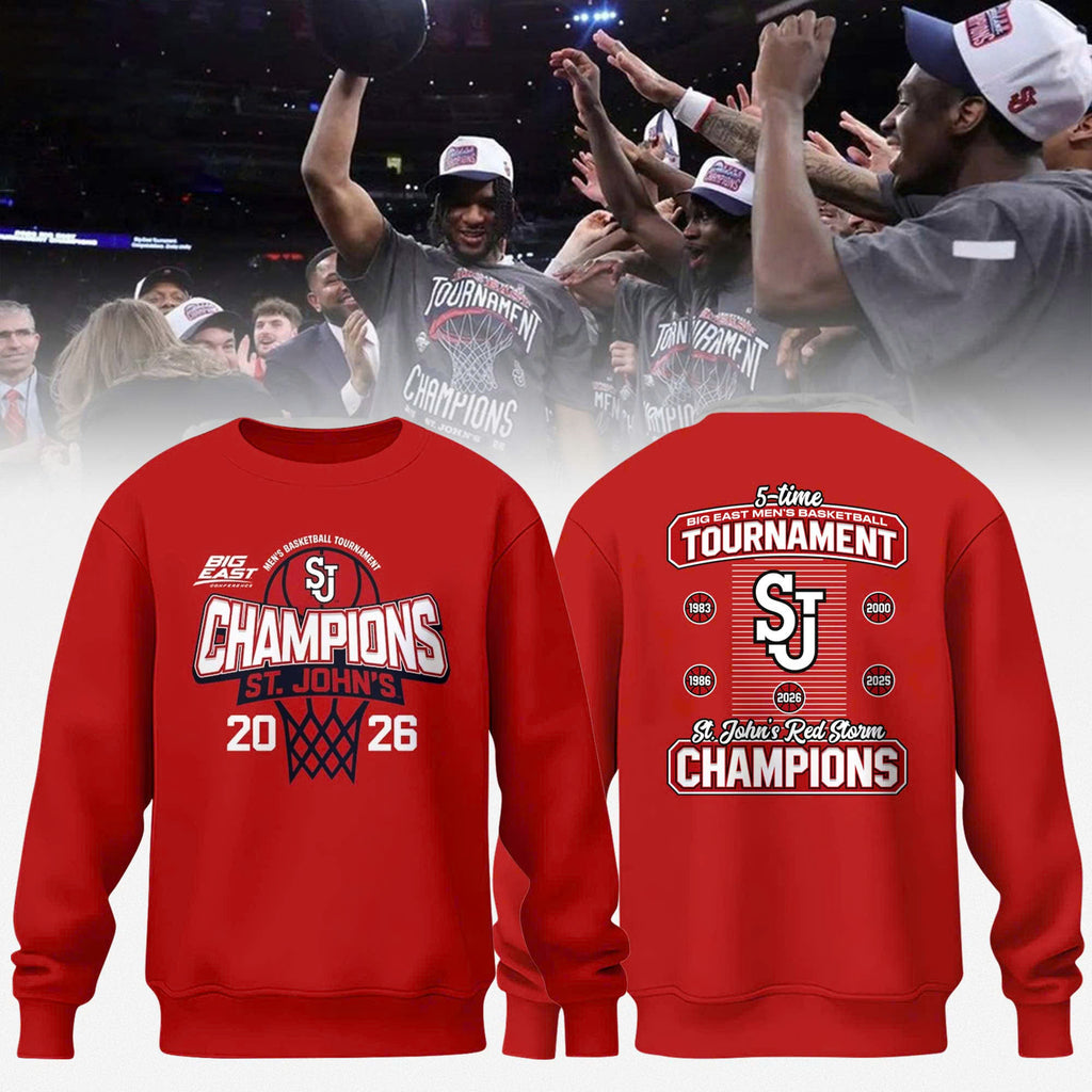 St. John's 2026 Big East Men's Basketball Tournament Champions Sweatshirt