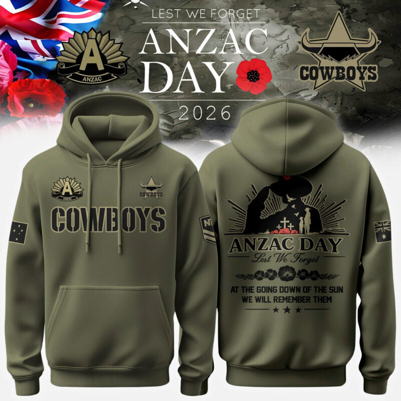 North Queensland Cowboys Anzac Day Hoodie