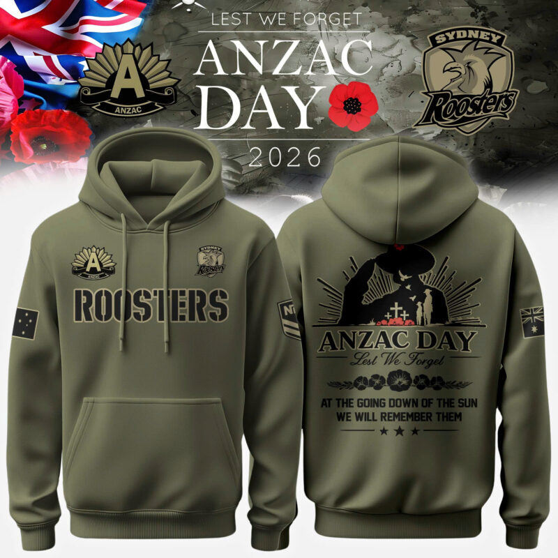 Sydney Roosters Anzac Day Hoodie