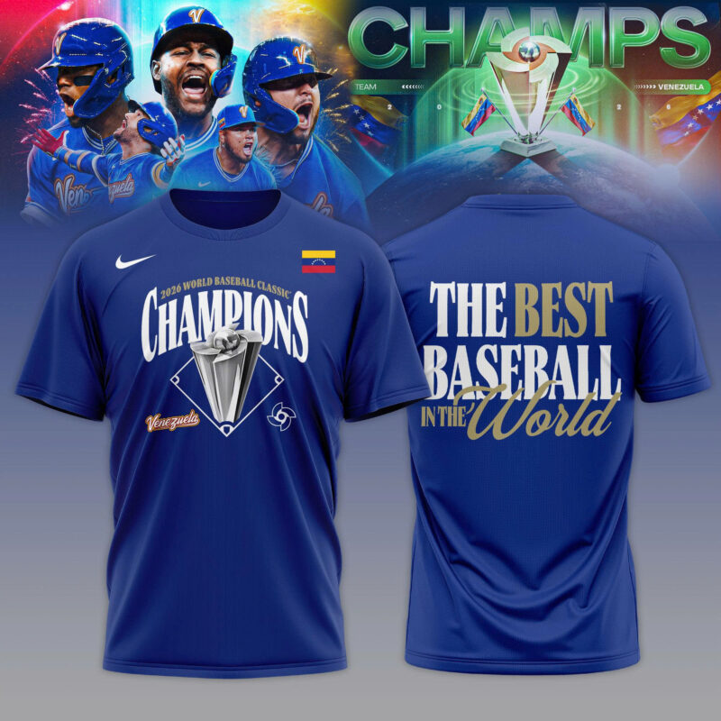 Venezuela Baseball 2026 World Baseball Classic Champions Locker Room T-Shirt