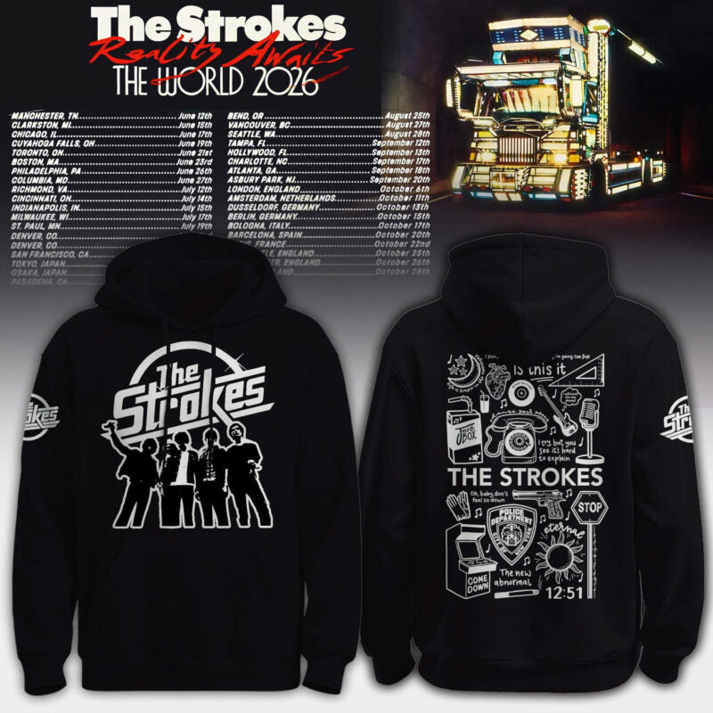 _The Strokes Reality Awaits Tour 2026 Hoodie