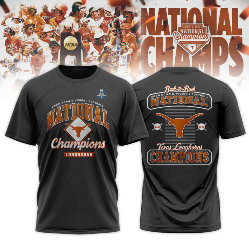 Texas Longhorns 2026 NCAA Softball Women's College World Series National Champions Locker Room T-Shirt
