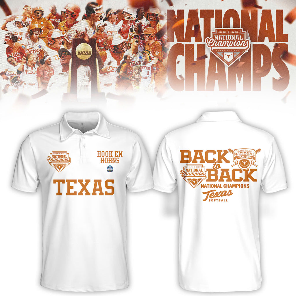 _ Texas 2026 NCAA Softball Women’s College World Series National Champions  Limited Edition Polo